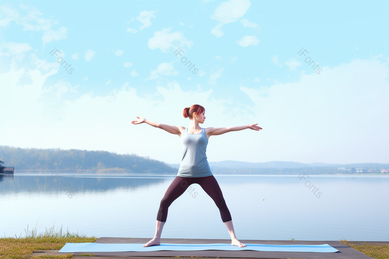 女性瑜伽晨练健身摄影图,高清,摄影图,摄影图片,图片大全,摄影图免费下载